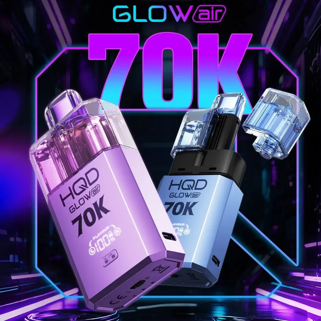 70k puff disposable vape HQD Glow Air 70K Puffs Prefilled Kit