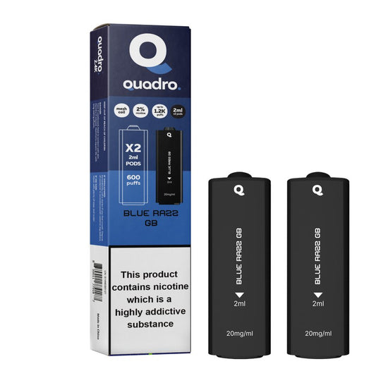 4 in 1 Quadro 2400 Puffs Replacement Pods Box of 10 - Vaperdeals