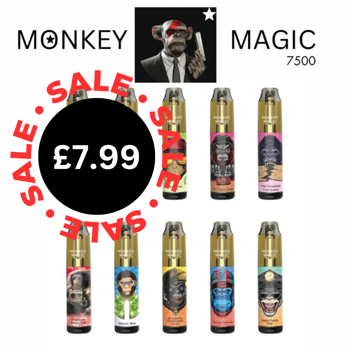 Monkey Magic 7500 puffs by TasteFog ® - £3.99