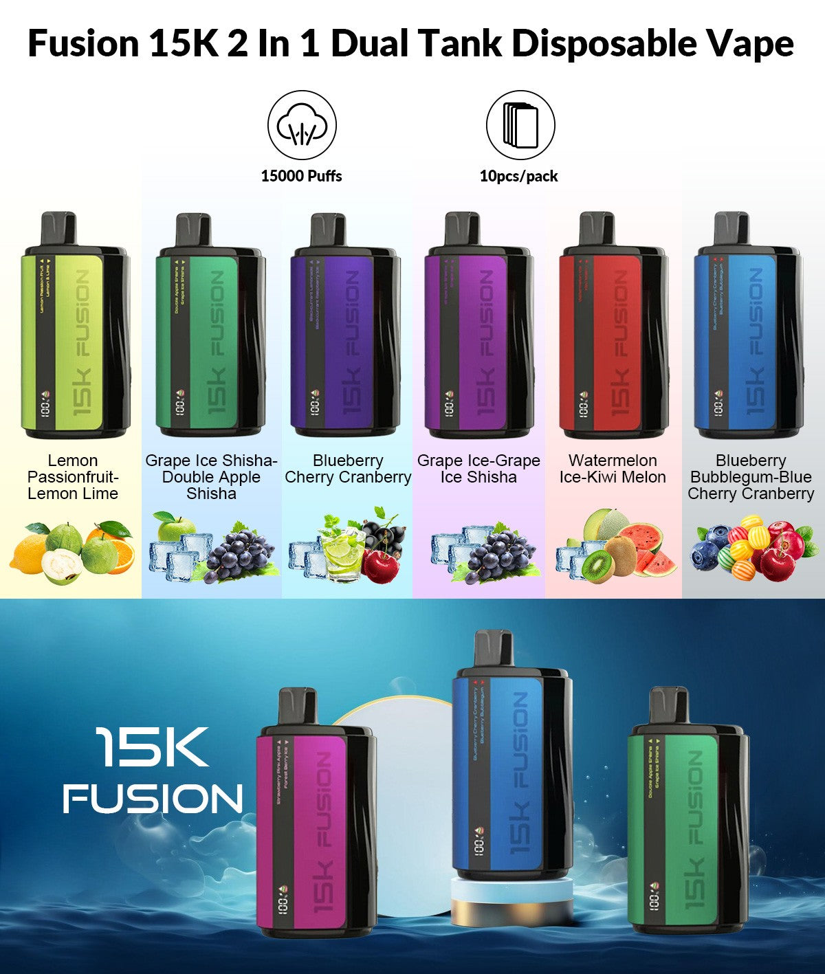 Fusion 15000 puffs