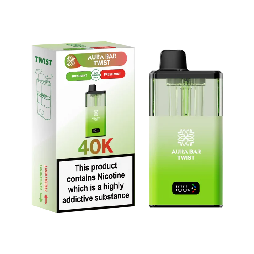 Crystal Prime Aura Bar Twist 40K Puff Prefilled Pod Kit