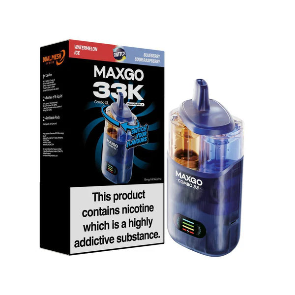 RELX Maxgo Combo 33000, 33k Puffs Prefilled Pod Kit