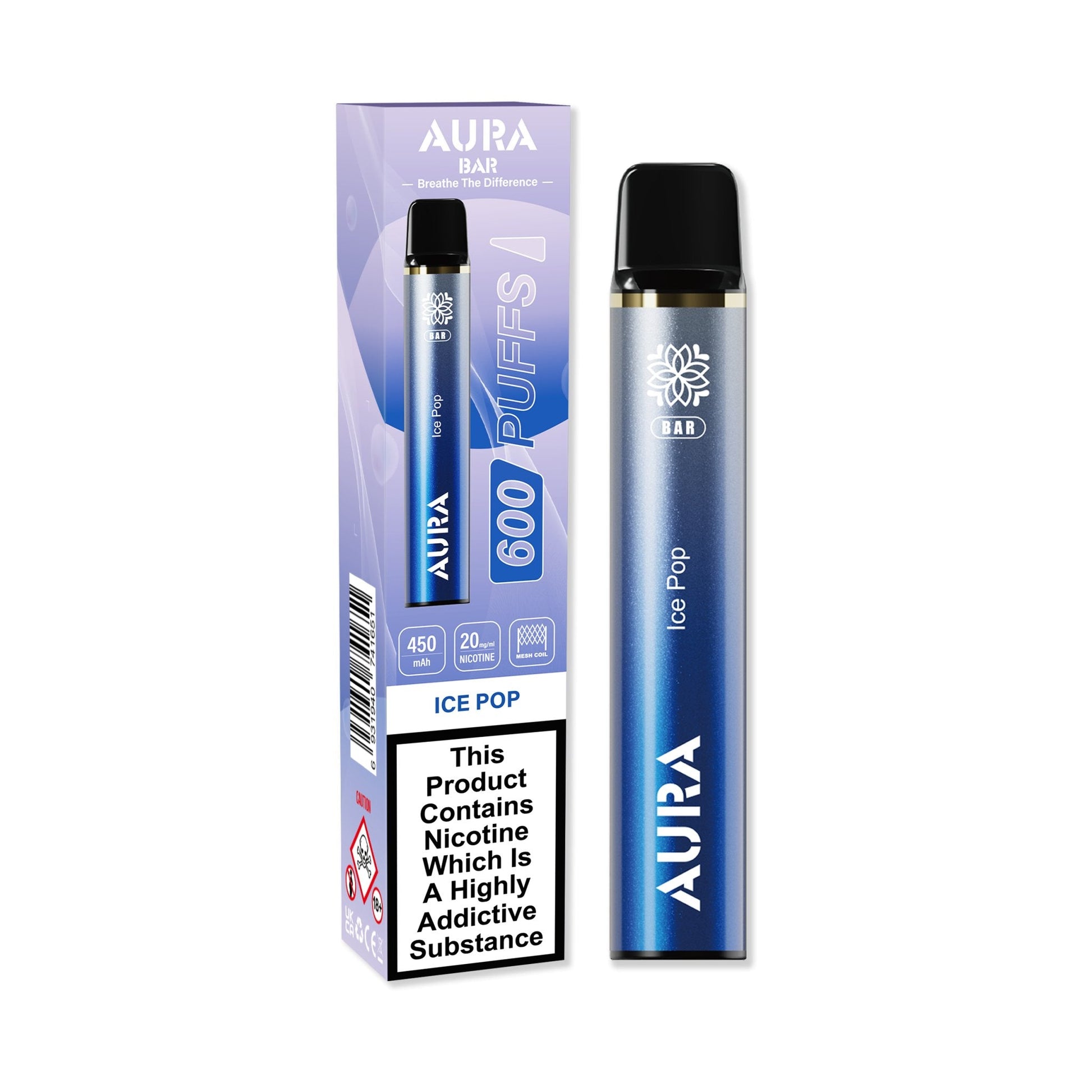 Aura Bar 600 Puffs Disposable Vape Pod Box of 10 - Vaperdeals