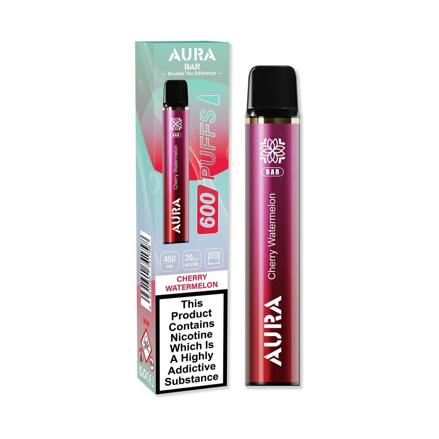 Aura Bar 600 Puffs Disposable Vape Pod Box of 10 - Vaperdeals