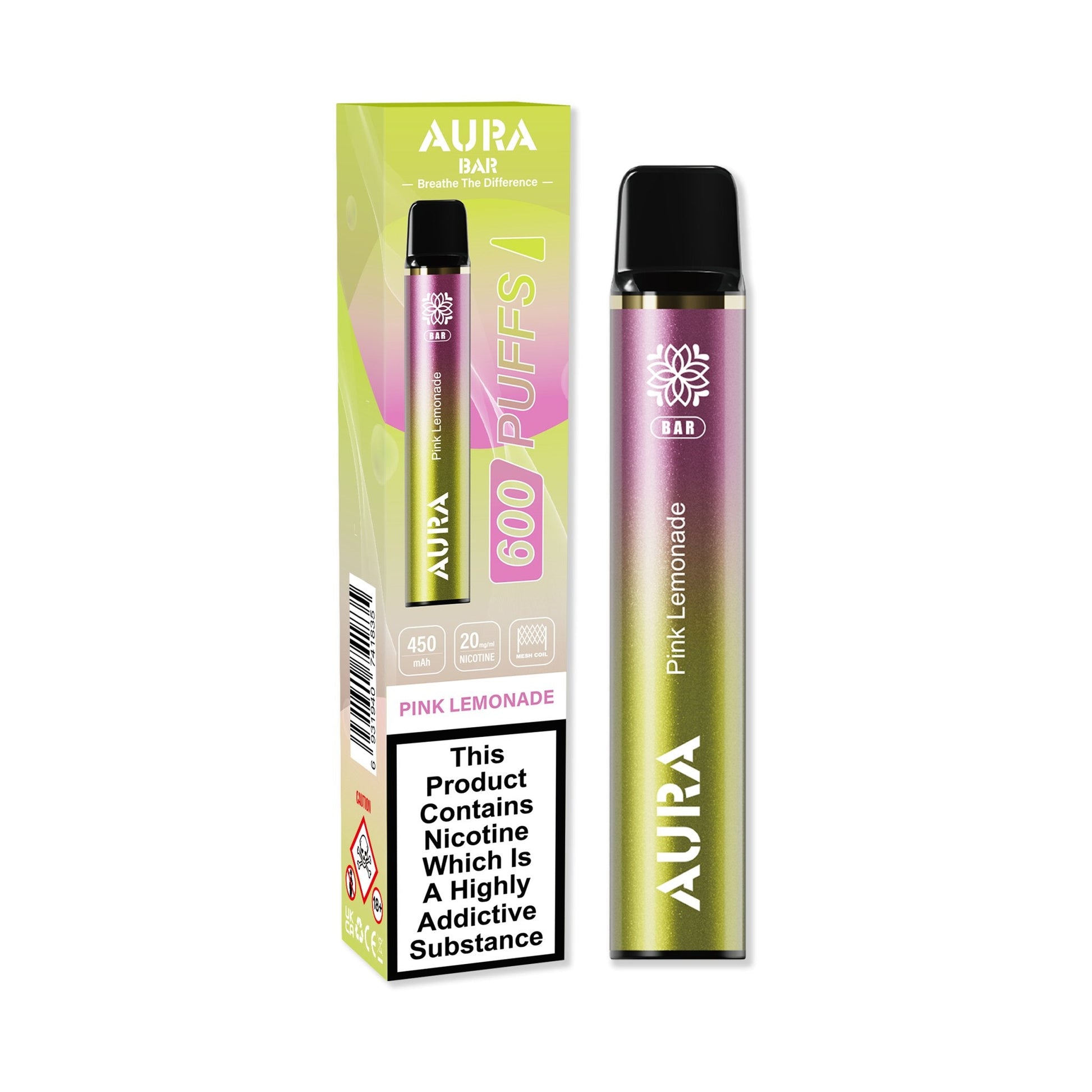 Aura Bar 600 Puffs Disposable Vape Pod Box of 10 - Vaperdeals