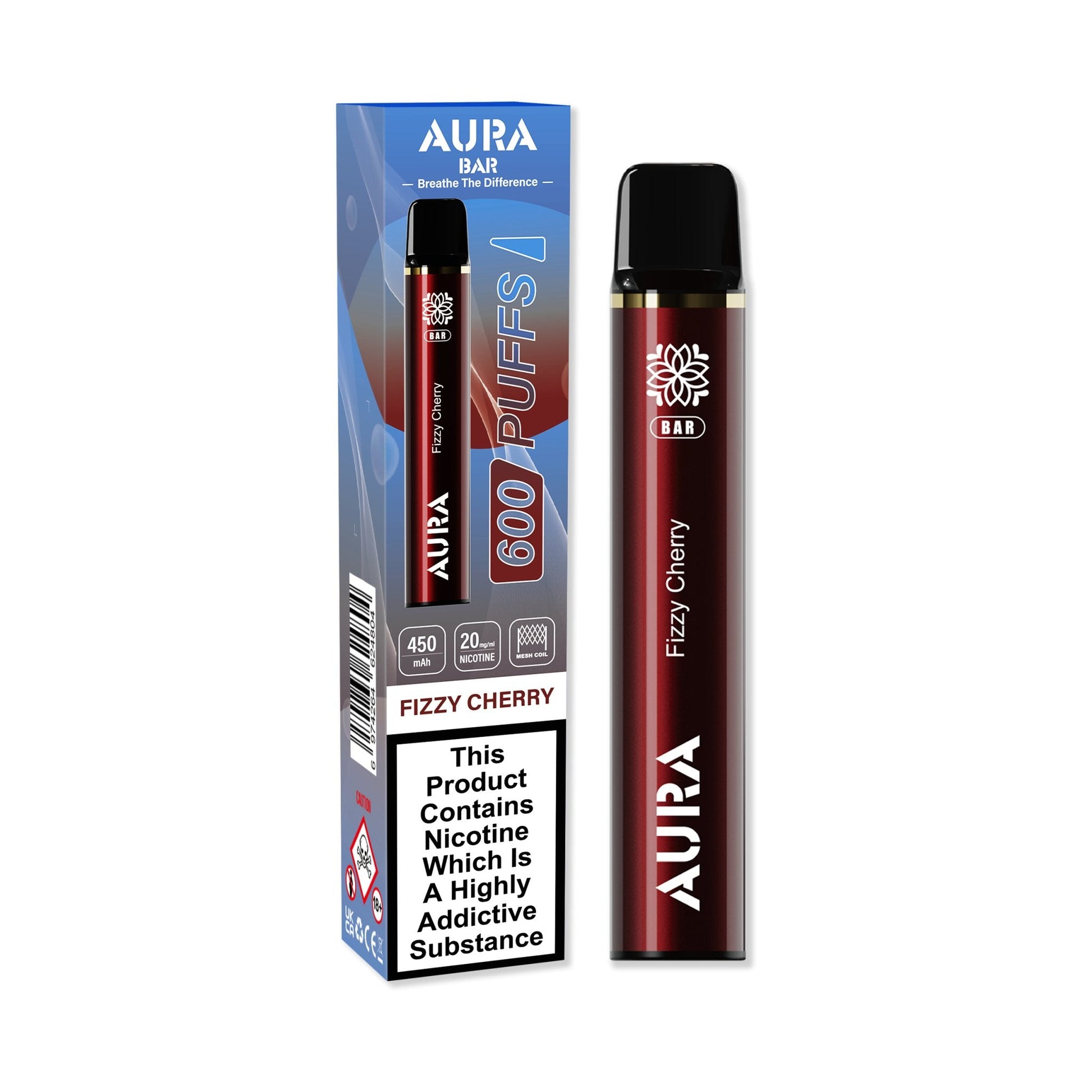 Aura Bar 600 Puffs Disposable Vape Pod Box of 10 - Vaperdeals