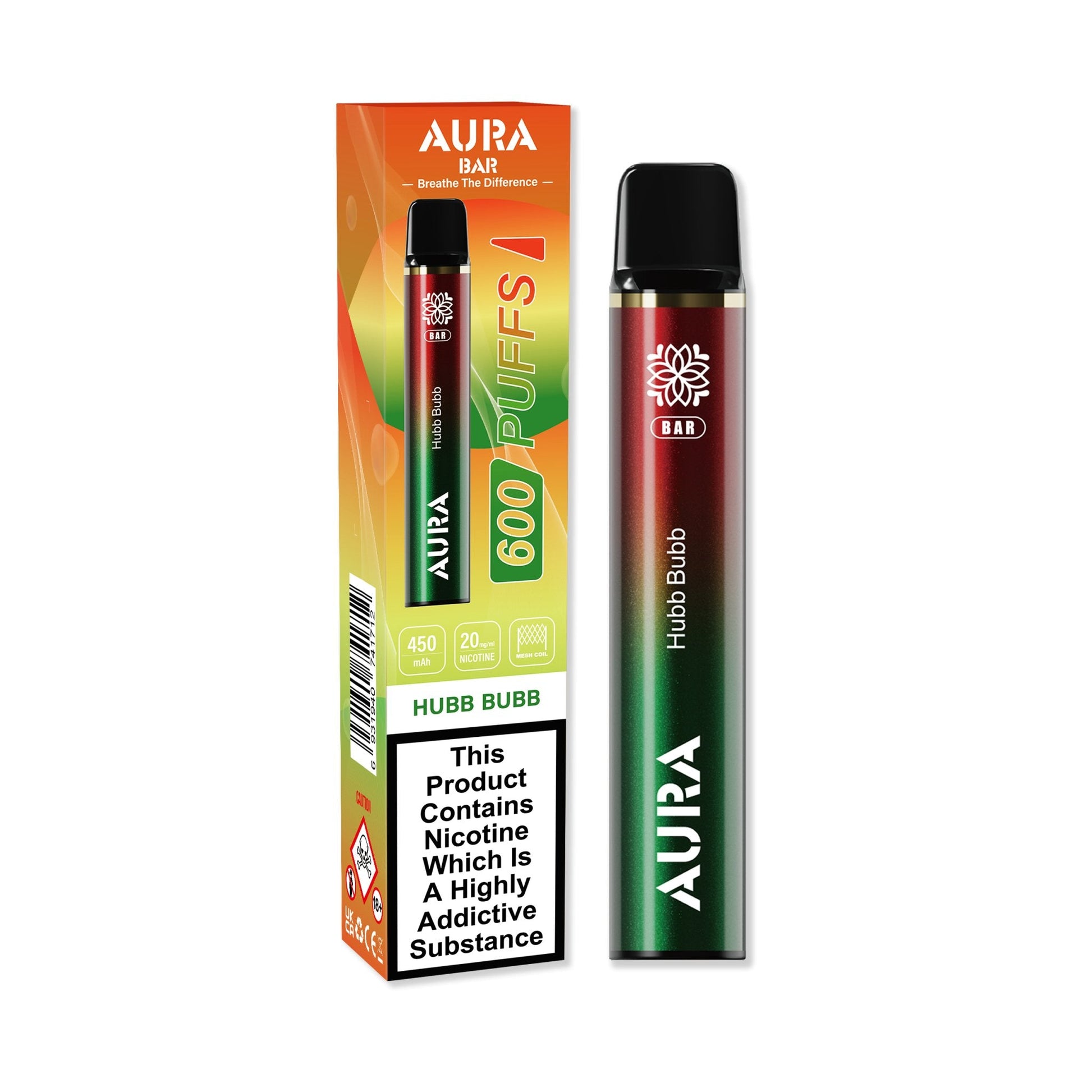 Aura Bar 600 Puffs Disposable Vape Pod Box of 10 - Vaperdeals