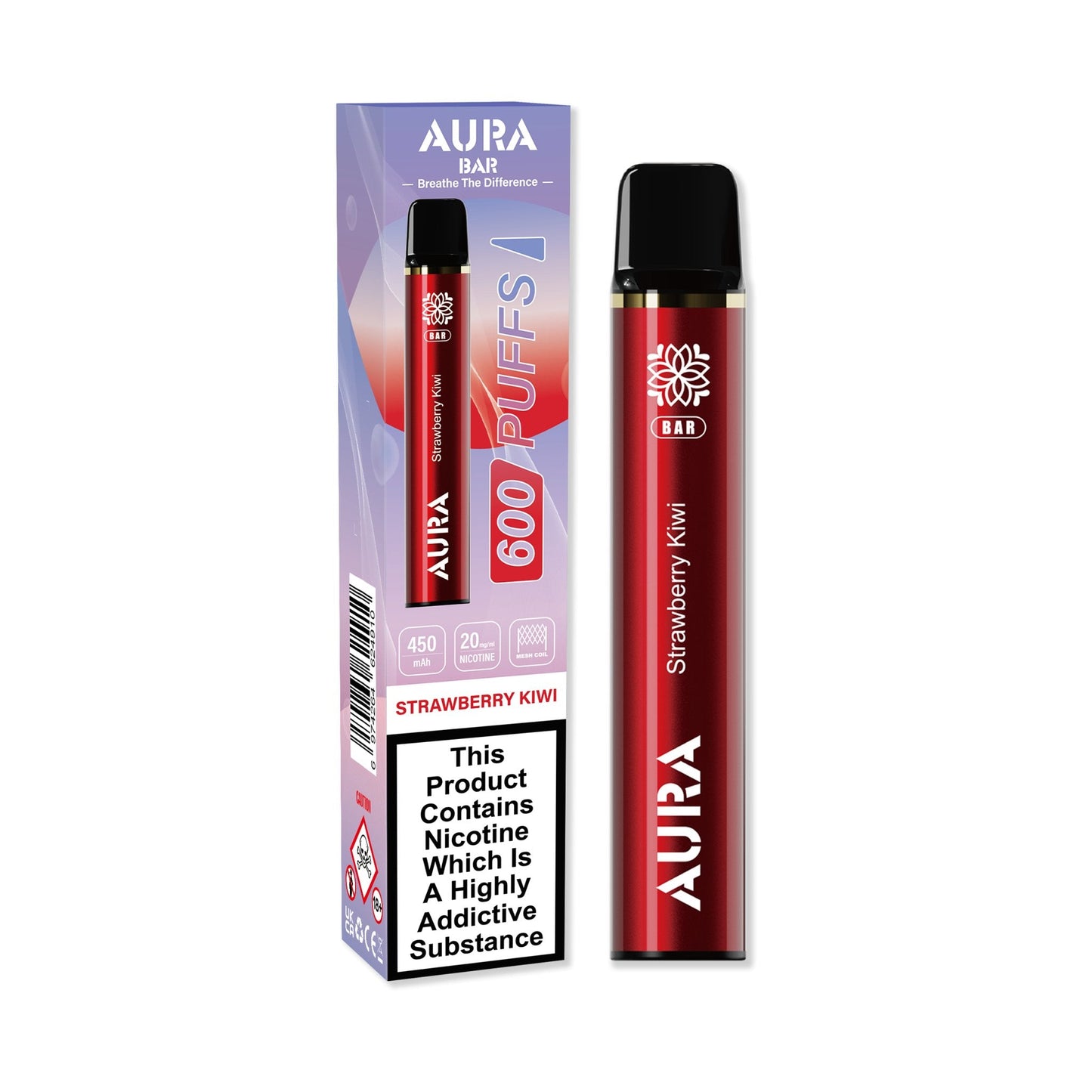 Aura Bar 600 Puffs Disposable Vape Pod Box of 10 - Vaperdeals