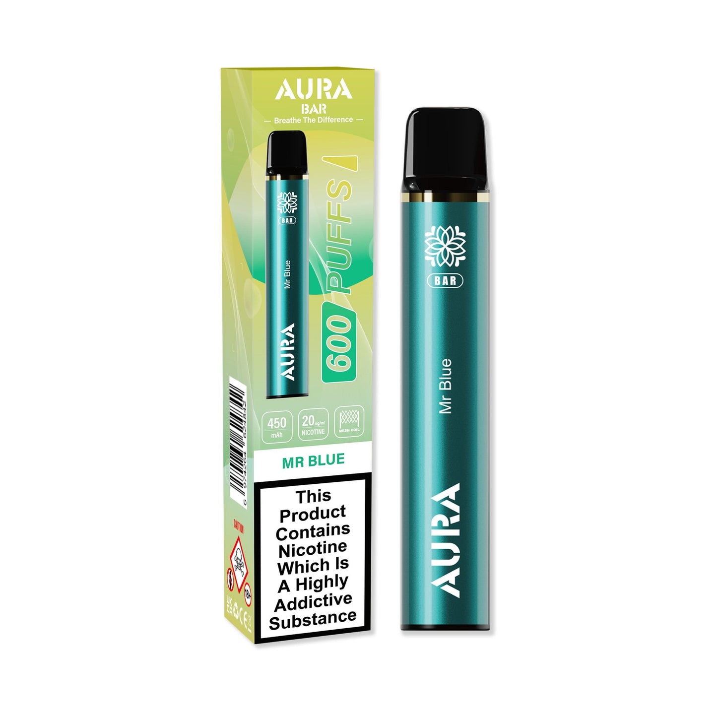 Aura Bar 600 Puffs Disposable Vape Pod Box of 10 - Vaperdeals