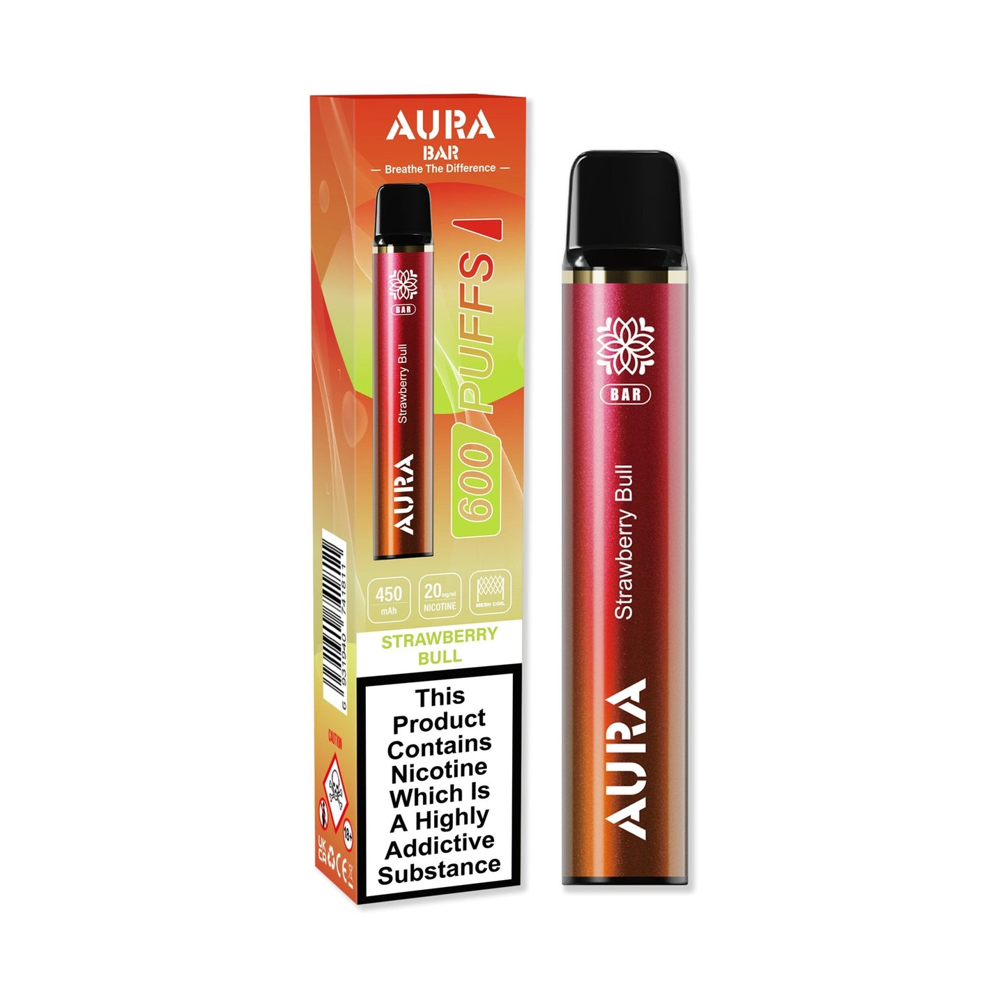 Aura Bar 600 Puffs Disposable Vape Pod Box of 10 - Vaperdeals