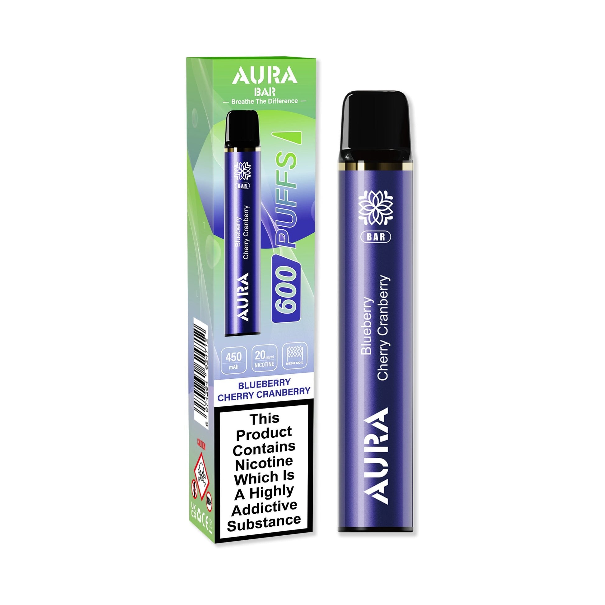 Aura Bar 600 Puffs Disposable Vape Pod Box of 10 - Vaperdeals