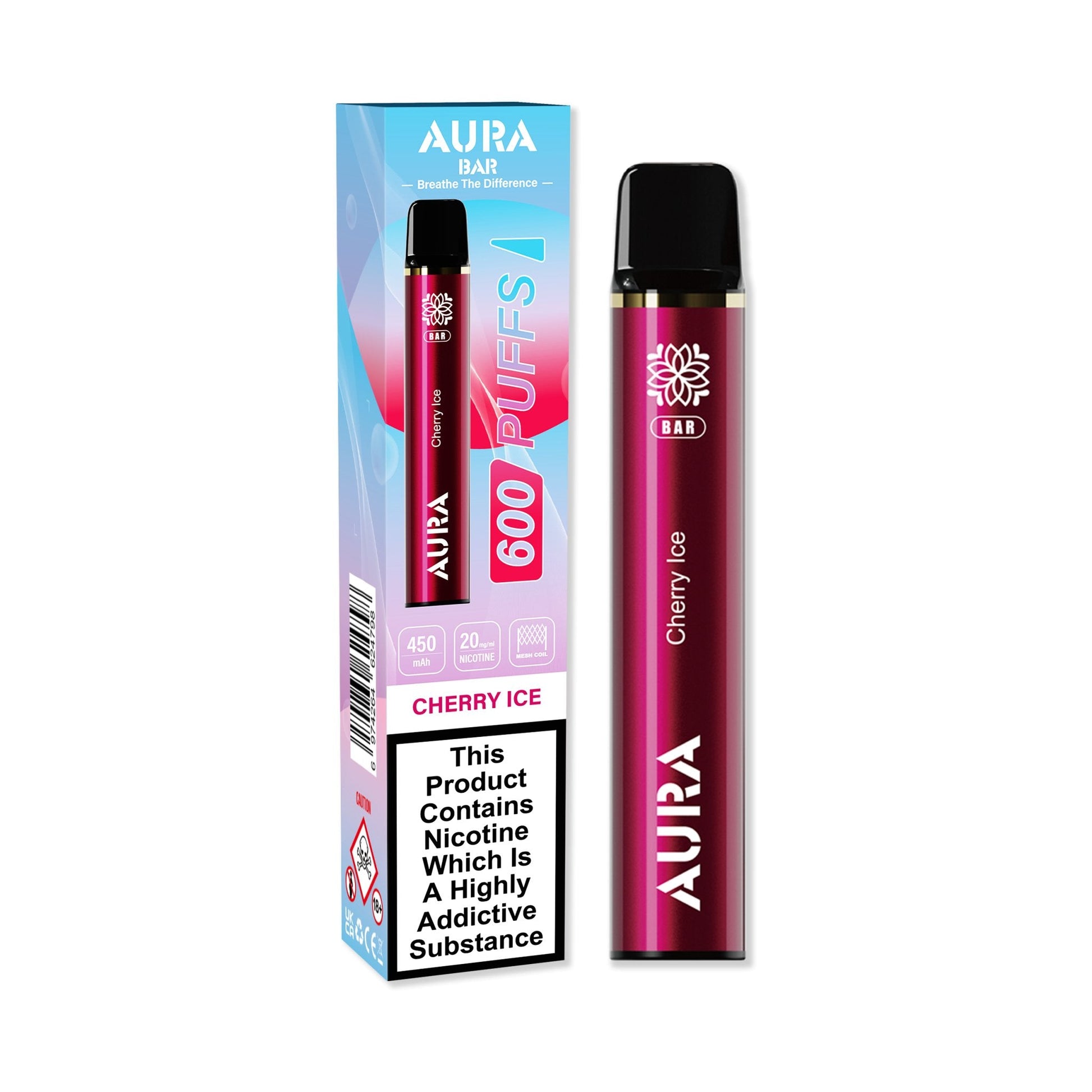 Aura Bar 600 Puffs Disposable Vape Pod Box of 10 - Vaperdeals