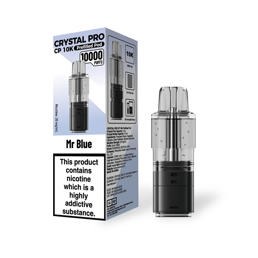 Crystal Pro CP 10k Replacement Pods - (BOX OF 5)
