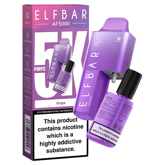 Elfbar AF5000 Puffs Disposable Vape Device - Box of 5 - Vaperdeals