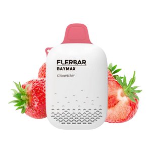 Flerbar-Baymax-Strawberry-Nicotine Free-3500 Puffs (Box Of 5) - Vaperdeals