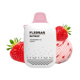 Flerbar-Baymax-Strawberry-Nicotine Free-3500 Puffs (Box Of 5) - Vaperdeals