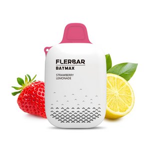 Flerbar-Baymax-Strawberry-Nicotine Free-3500 Puffs (Box Of 5) - Vaperdeals