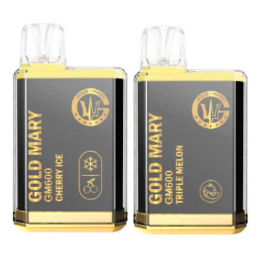 Gold Mary GM600 Disposable Vape Puff Bar Pod Box of 10 - Vaperdeals