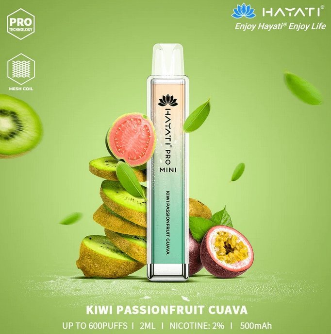 Hayati Mini Pro 600 Disposable Vape Puff Bar 600 Pod Box Of 10 - Vaperdeals