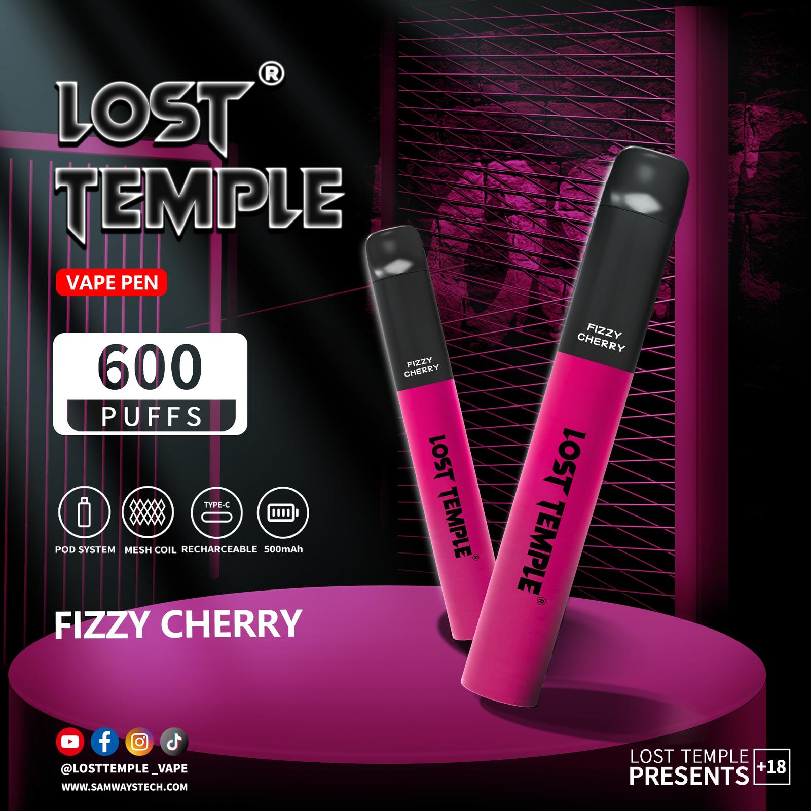 Lost Temple 600 Puffs Disposable Vape Device Kit Box of 10 - Vaperdeals