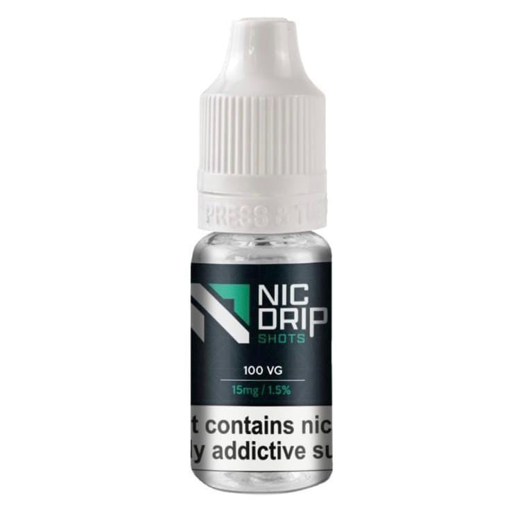 NIC DRIP - 100VG - 15MG - NICOTINE SHOT - Vaperdeals