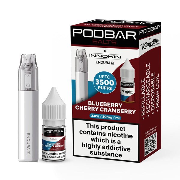 Podbar Salts + Innokin Endura S1 Pod kit- Twin Pack - Vaperdeals