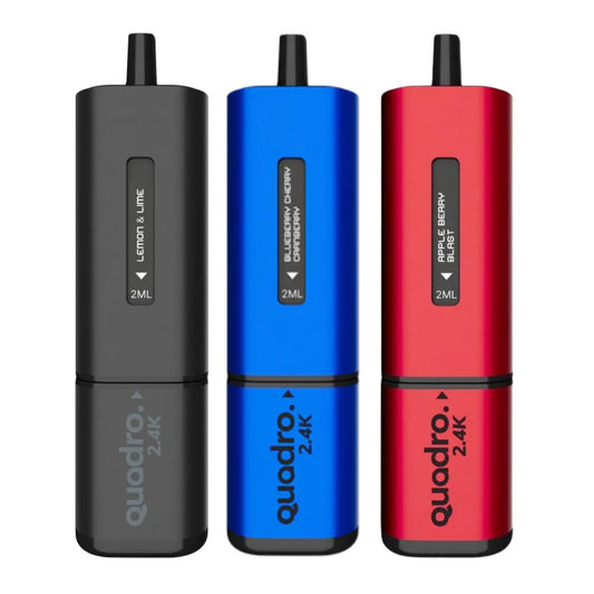 Quadro 2400 Puffs 4 in 1 Disposable Vape Pod Box of 5 - Vaperdeals