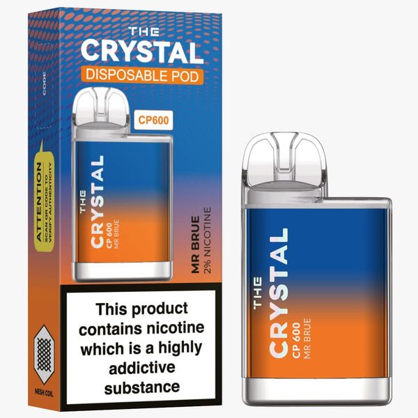 The Crystal CP600 Disposable Vape Puff Mini Pod Box of 10 - Vaperdeals