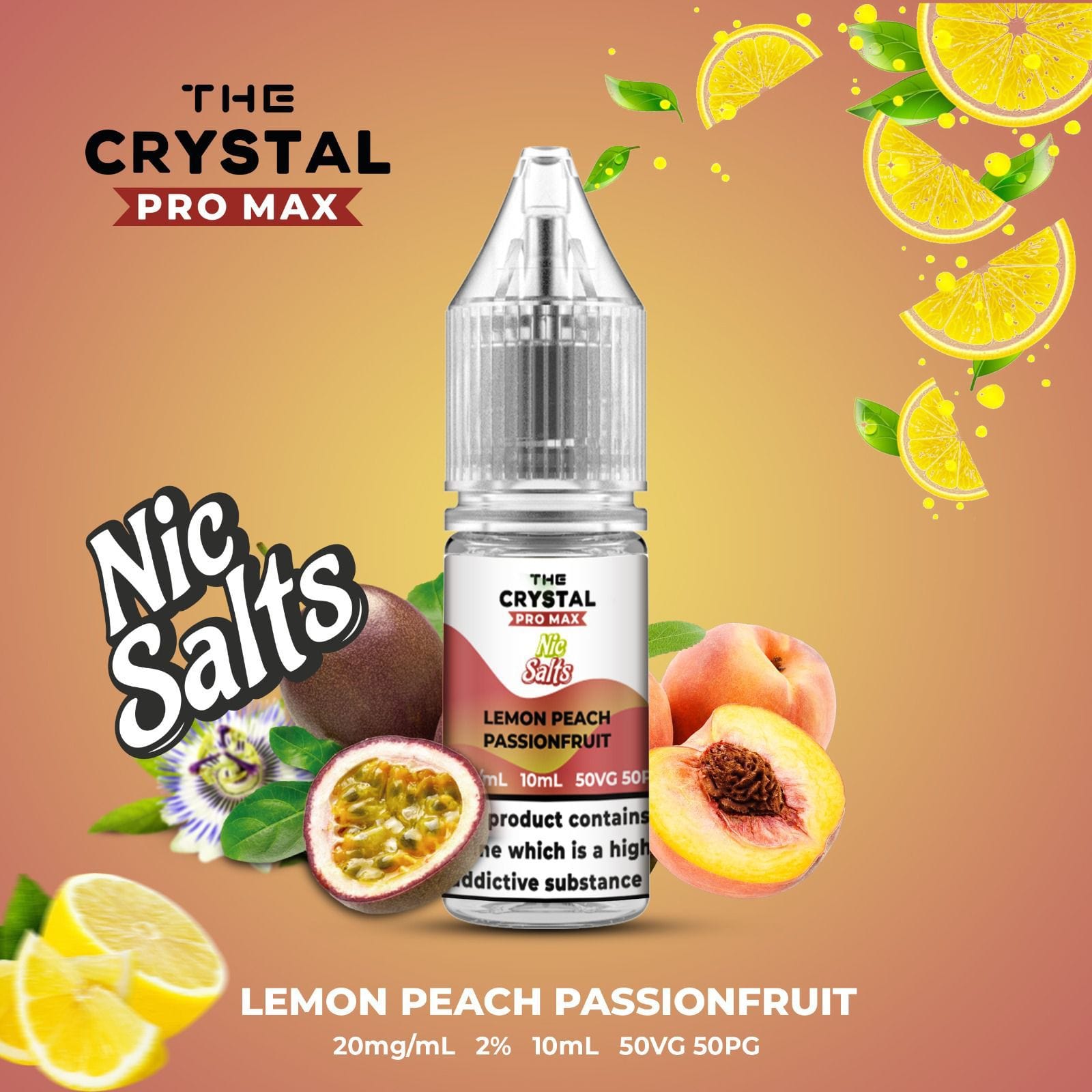 The Crystal Pro Max Vape Nic Salts 10ml - Box of 10 - Vaperdeals