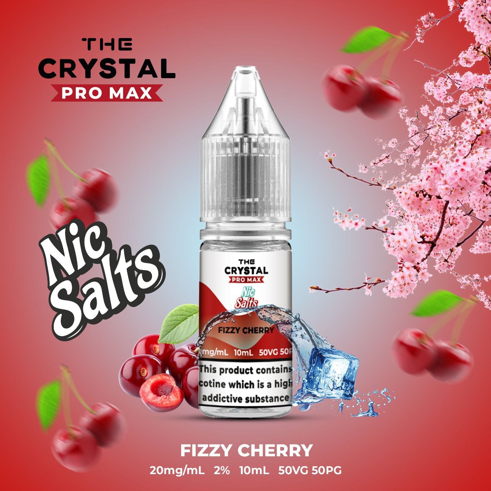 The Crystal Pro Max Vape Nic Salts 10ml - Box of 10 - Vaperdeals