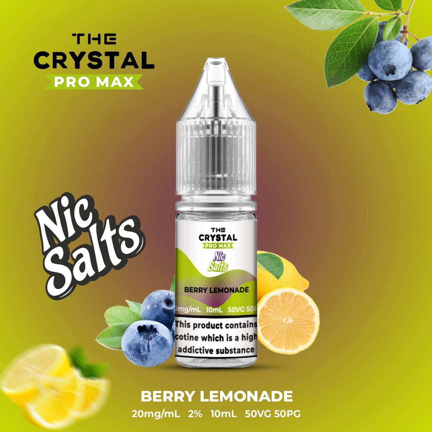 The Crystal Pro Max Vape Nic Salts 10ml - Box of 10 - Vaperdeals