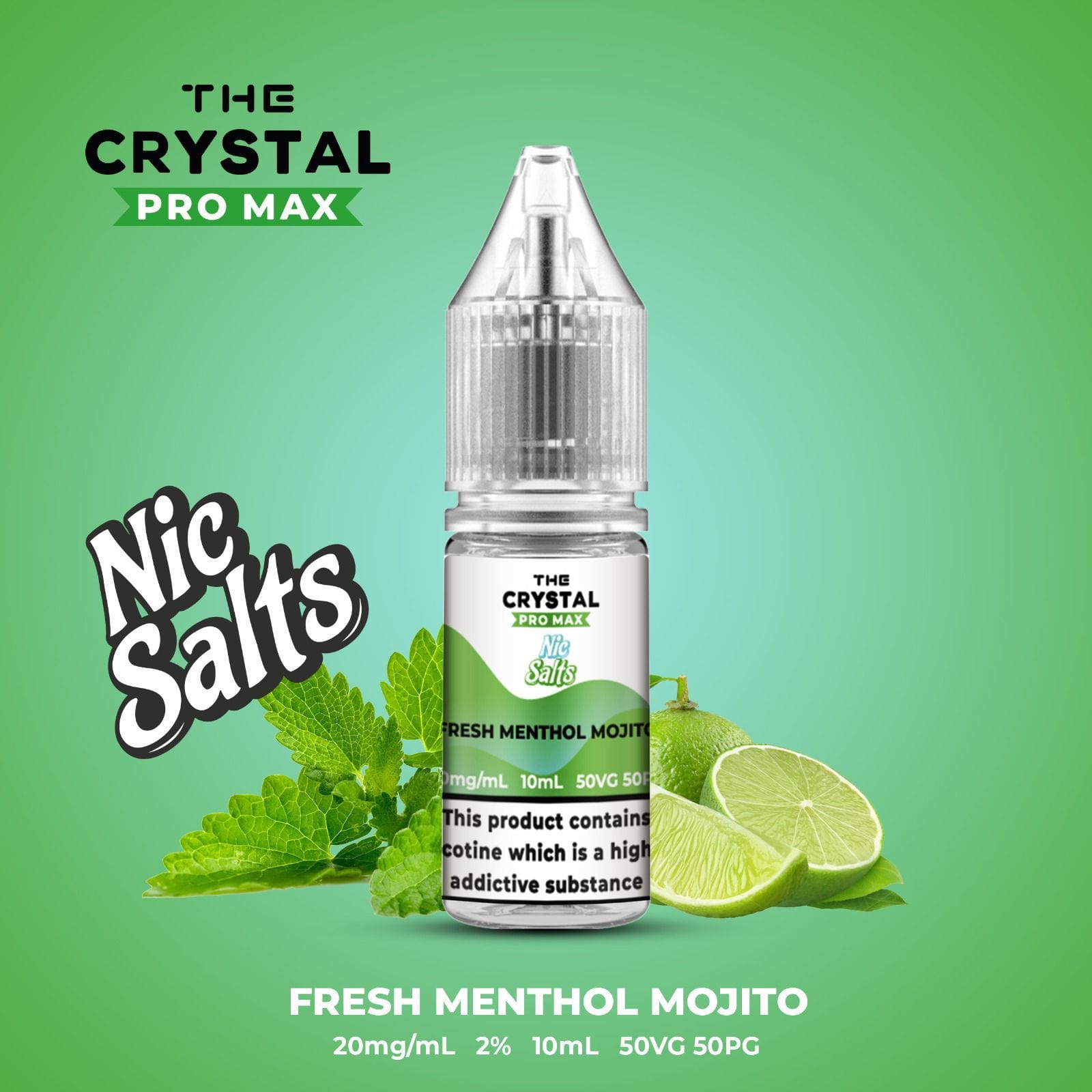 The Crystal Pro Max Vape Nic Salts 10ml - Box of 10 - Vaperdeals