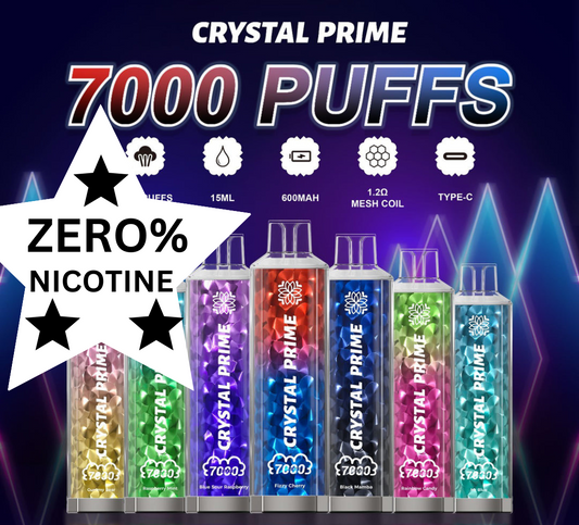 CRYSTAL PRIME 7000 PUFFS 0% NICOTINE