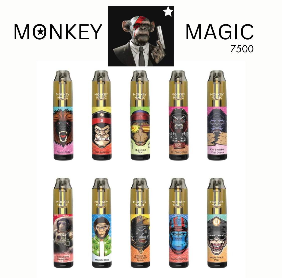 Monkey Magic 7500 puffs by TasteFog ® - £3.99