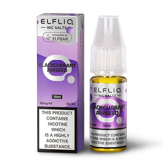 ELF BAR - ELFLIQ - BLACKCURRANT ANISEED - 10ML NIC SALT ( Box of 10 )