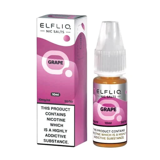 ELF BAR - ELFLIQ - GRAPE - 10ML NIC SALT (Box of 10)