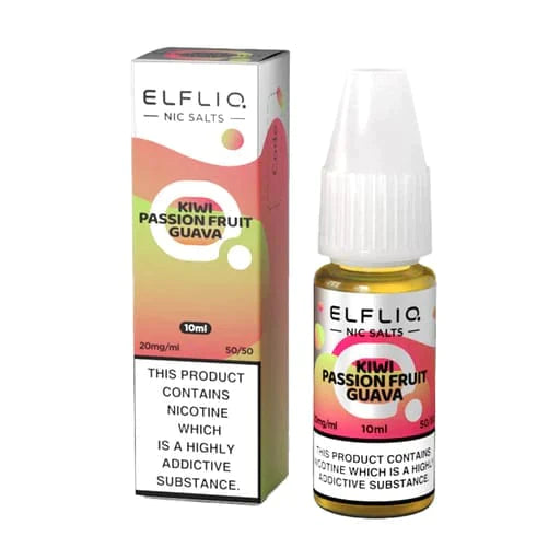 ELF BAR - ELFLIQ - KIWI PASSION FRUIT GUAVA - 10ML NIC SALT( Box of 10)