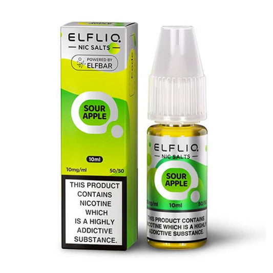 ELF BAR - ELFLIQ - SOUR APPLE - 10ML NIC SALT ( Box of 10 )