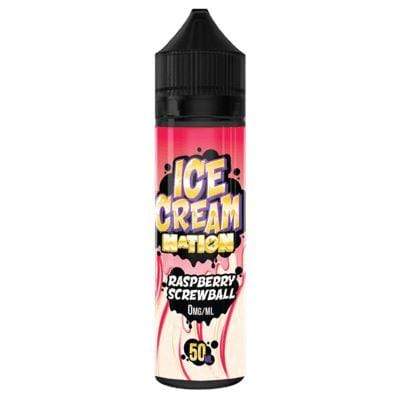 Raspberry Ripple Screwball ICE CREAM NATION - RASPBERRY SCREWBALL - 50ML – bargainvapes.co.uk