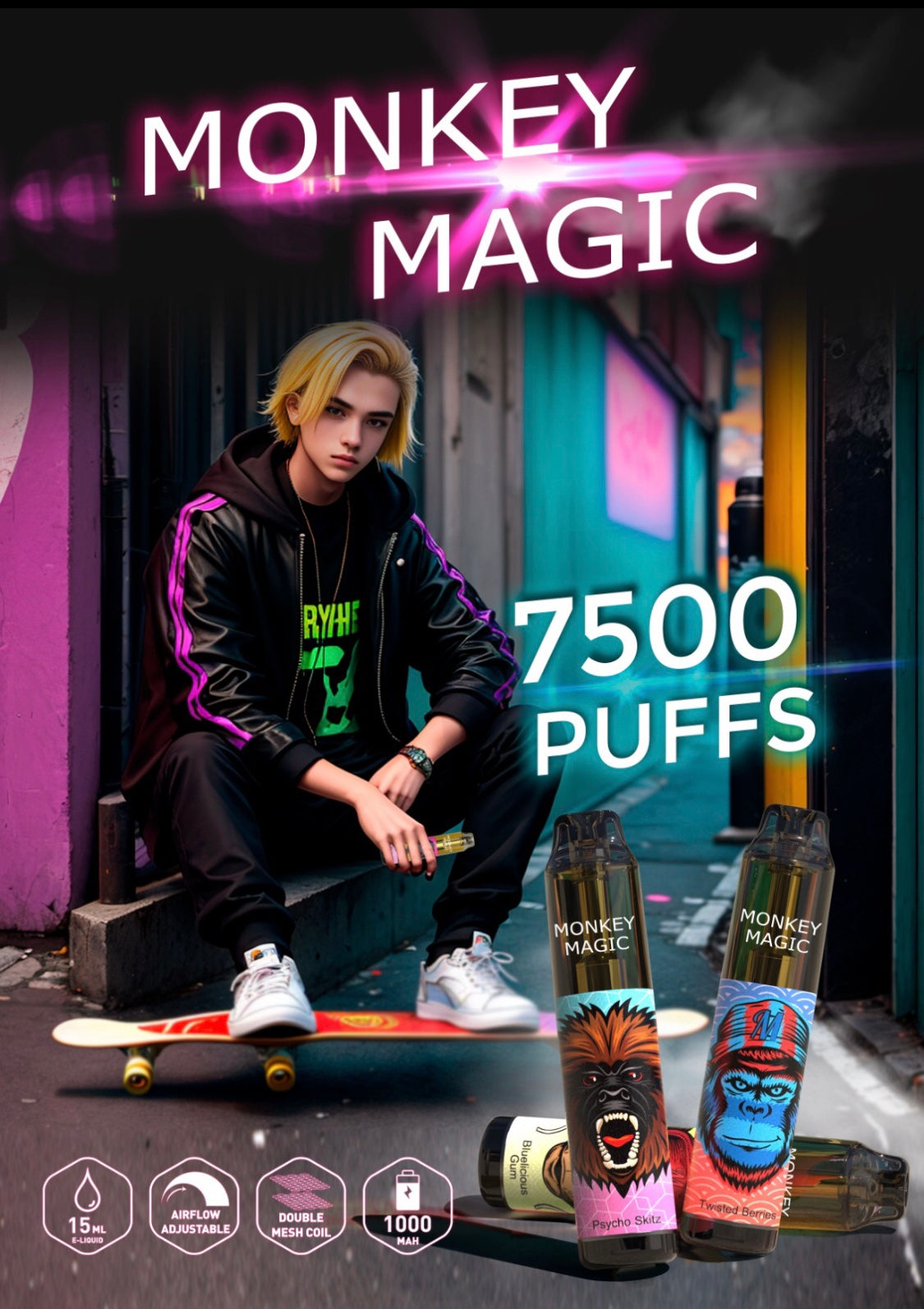 Monkey Magic 7500 puffs by TasteFog ®