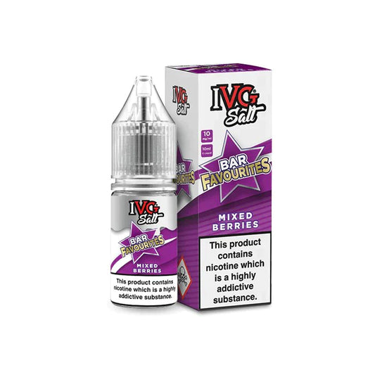 IVG SALTS - BAR FAVOURITES - MIXED BERRIES - 10ML