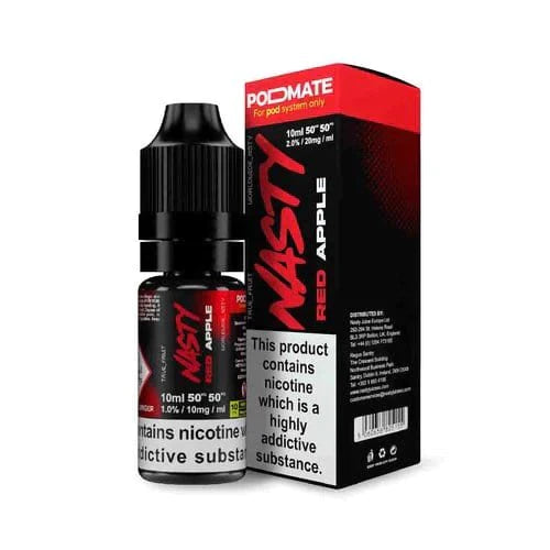 NASTY JUICE PODMATE - RED APPLE - 10ML NIC SALT- Box of 10