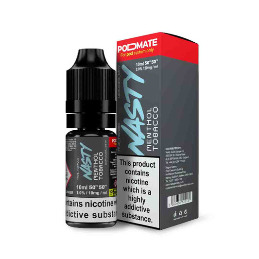 NASTY JUICE PODMATE - TOBACCO MENTHOL - 10ML NIC SALT- Box of 10