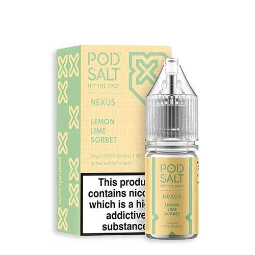 POD SALT - NEXUS - LEMON LIME SORBET - 10ML NIC SALT- Pack Of 5