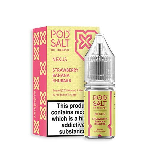 POD SALT - NEXUS - STRAWBERRY BANANA RHUBARB - 10ML NIC SALT- Pack Of 5