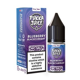 PUKKA JUICE - BLUEBERRY BLACKCURRANT - 10ML NIC SALT - BOX OF 10