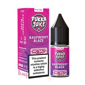 PUKKA JUICE - RASPBERRY BLAZE - 10ML NIC SALT - BOX OF 10